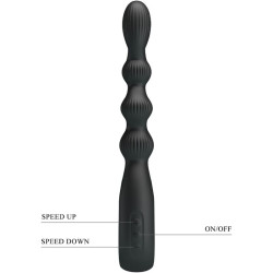 Pretty Love - Vibrateur Anal Federer 12 Vibrations Noir